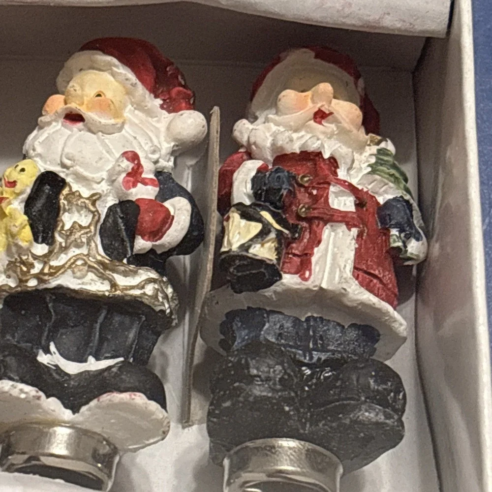 NOS Christmas Santa Stainless Steel Spreader Knife Set of 4 w/ Original Box